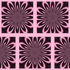 Pink And Black Flower By Designsdeborah Fabric