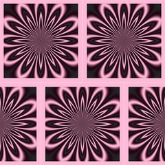 Pink And Black Flower By Designsdeborah Fabric