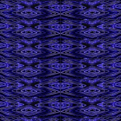 Ikat Neon Blue by annkjohn