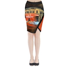 Midi Wrap Pencil Skirt