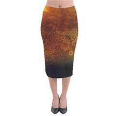 Velvet Midi Pencil Skirt