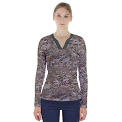 camo shirt 1 - V-Neck Long Sleeve Top