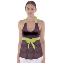 tankiniburgundytop - Tie Back Tankini Top