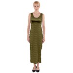 Steampunk Bronze Stripes  - Fitted Maxi Dress