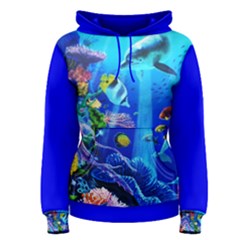 Dolphines at the Coral Reef woman - Women s Pullover Hoodie