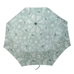 Folding Umbrella Roses Turqoise