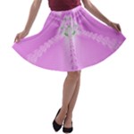 pink lace A-Line skirt pink - A-line Skater Skirt