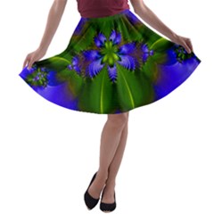 flower from the jeweled garden a-line skater skirt