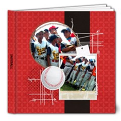 Baseball Softball Deluxe 8x8 photo book - 8x8 Deluxe Photo Book (20 pages)