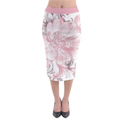 Flower Print Midi Pencil Skirt by jmcdesigns