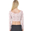 Small Flower Print Long Sleeve Crop Top View2
