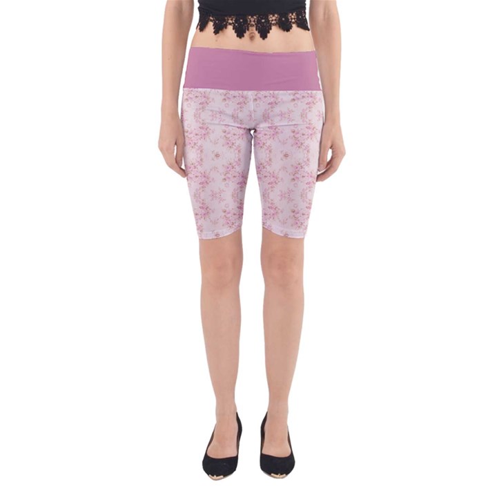 Small Flower Print Yoga Cropped Leggings