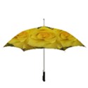 Yellow rose Straight Umbrella View3
