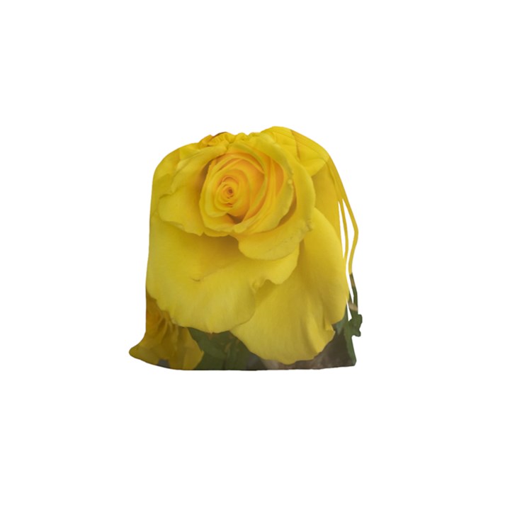 Yellow rose Drawstring Pouch (Small)