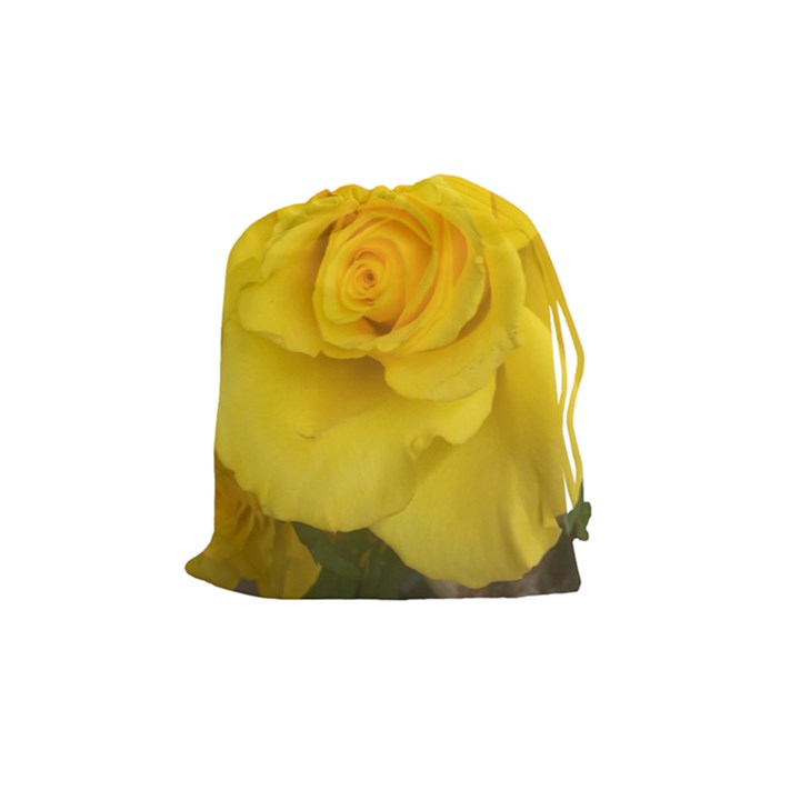Yellow rose Drawstring Pouch (Medium)