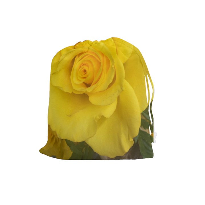 Yellow rose Drawstring Pouch (Large)