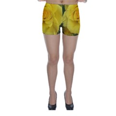 Yellow Rose Skinny Shorts by glendatartist
