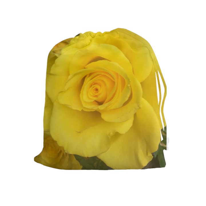 Yellow rose Drawstring Pouch (XL)