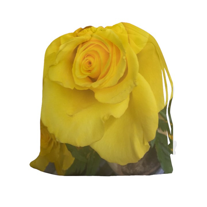 Yellow rose Drawstring Pouch (XXL)