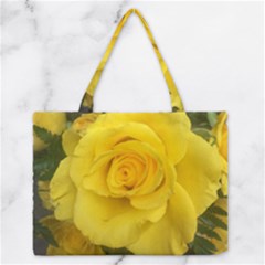 Yellow Rose Zipper Medium Tote Bag by glendatartist