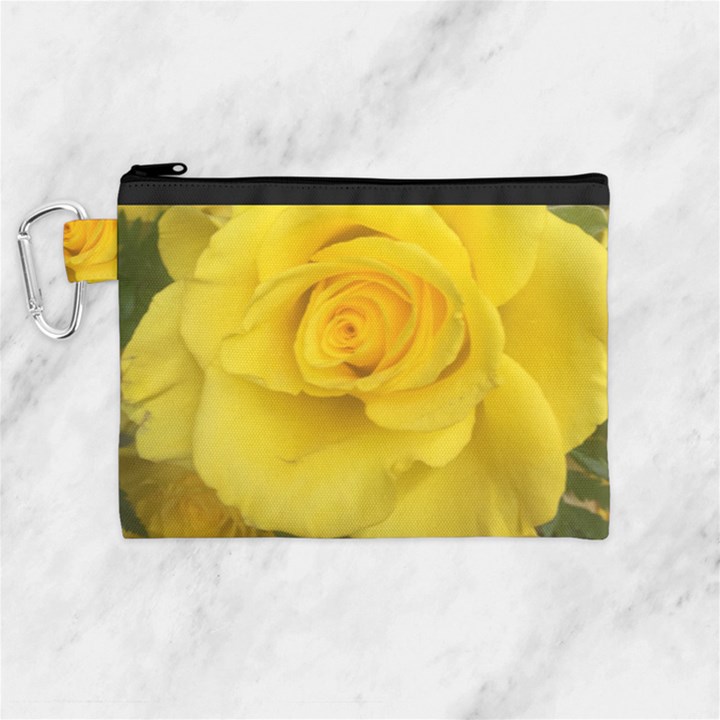Yellow rose Canvas Cosmetic Bag (Medium)