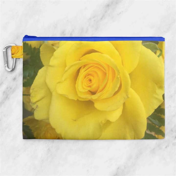 Yellow rose Canvas Cosmetic Bag (XL)