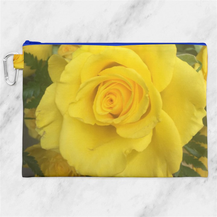 Yellow rose Canvas Cosmetic Bag (XXL)