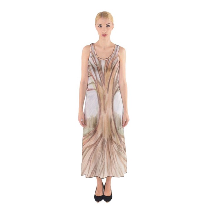 roots Sleeveless Maxi Dress