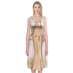 Roots Midi Sleeveless Dress by glendatartist