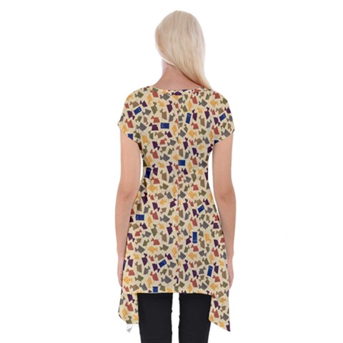 Short Sleeve Side Drop Tunic 