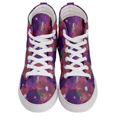  JustB  ShadesOfPurpleFlowers - Women s Hi-Top Skate Sneakers