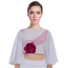 Chiffon wing sleaves - Tie Back Butterfly Sleeve Chiffon Top