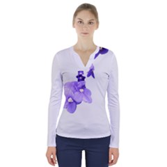 V-Neck Long Sleeve Top