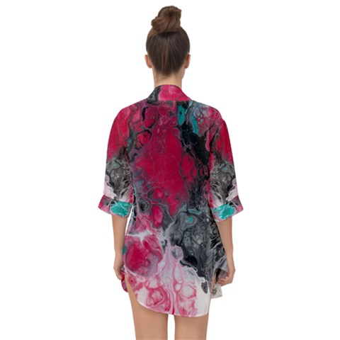 Open Front Chiffon Kimono 