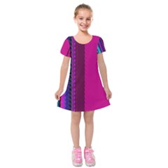 Kids  Short Sleeve Velvet Dress 