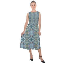 ChuArts Epic Prints by Clark Ulysse - Midi Tie-Back Chiffon Dress