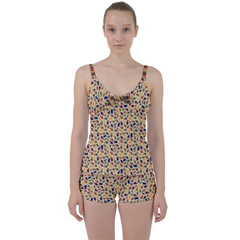 Tie Front Two Piece Tankini 