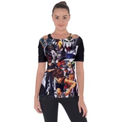 Girl gundam - Shoulder Cut Out Short Sleeve Top