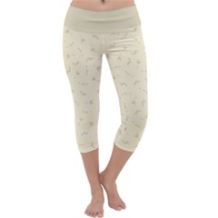 Cream Mythical Silkens Capri Yoga Leggings