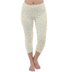 Cream Mythical Silkens Capri Winter Leggings - Capri Winter Leggings 