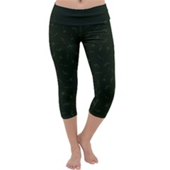 Green Mythical Silkens Capri Yoga Leggings