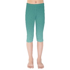 Teal  Ombre Mythical Silkens Kids Capri Leggings - Kids  Capri Leggings 