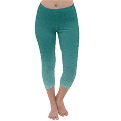 Teal Ombre Mythical Silkens Capri Winter Leggings - Capri Winter Leggings 