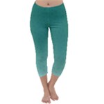 Teal Ombre Mythical Silkens Capri Winter Leggings - Capri Winter Leggings 