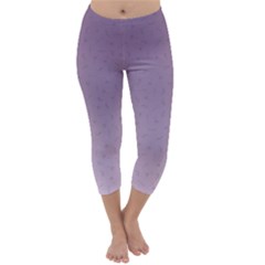 Purple Ombre Mythical Silkens Capri Winter Leggings - Capri Winter Leggings 