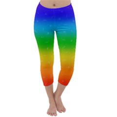 Rainbow Mythical Silkens Capri Winter Leggings - Capri Winter Leggings 