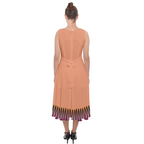 Midi Tie-Back Chiffon Dress 