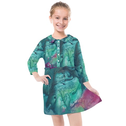 Kids  Quarter Sleeve Shirt Dress 