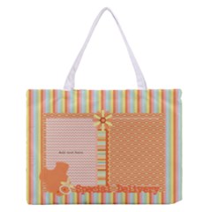 Oh Baby, Baby-Girl Medium Zipper Tote Bag - Zipper Medium Tote Bag