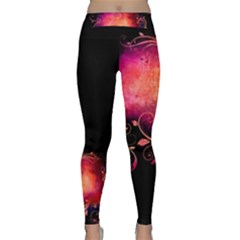 Pink Colored Swirl Leggings - Classic Yoga Leggings